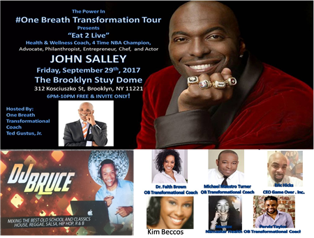 The Power In One Breath Transformation Tour Presents “EAT TO LIVE” @ The Brooklyn Stuy Dome Friday September 29, 2017