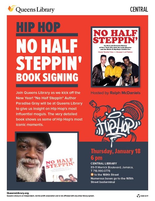 “No Half Steppin’” Book Signing @ Queens Central Library Thursday January 18, 2018