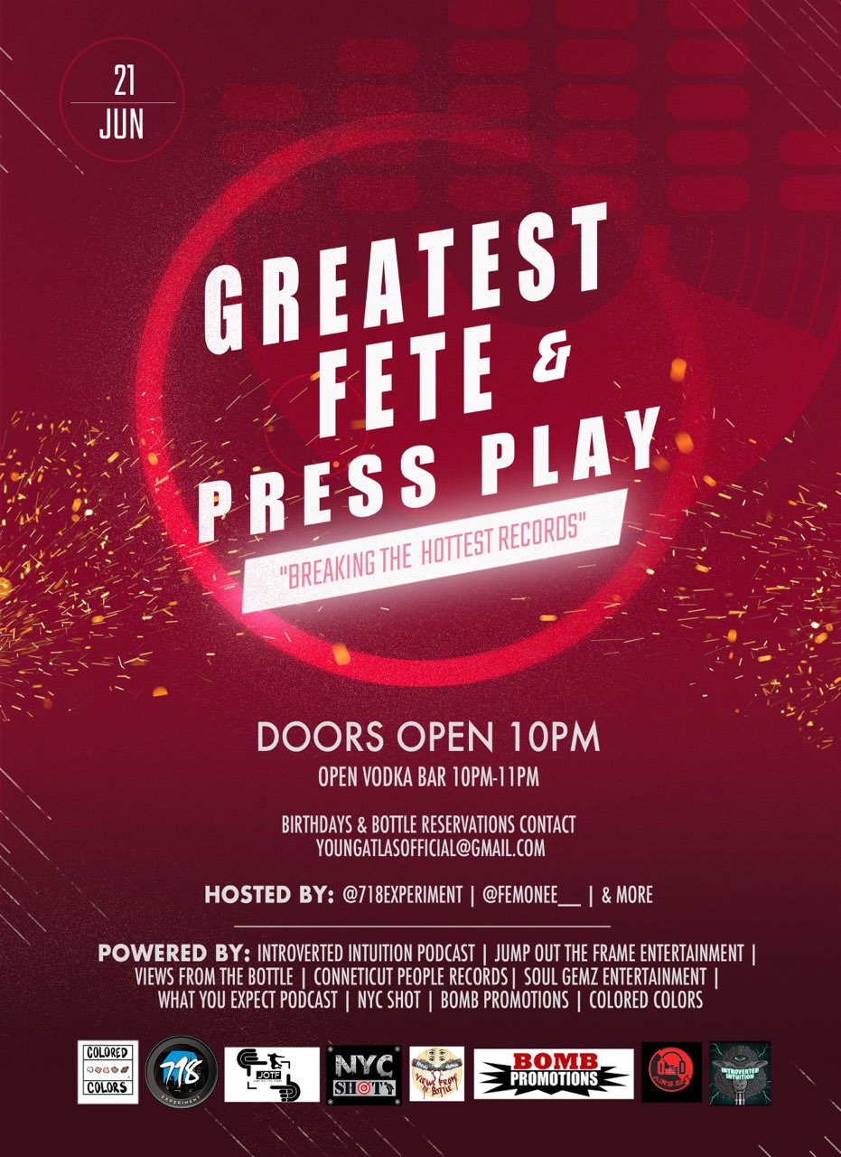 Press Play & Greatest Fete @ 5th & Mad Friday June 21, 2019