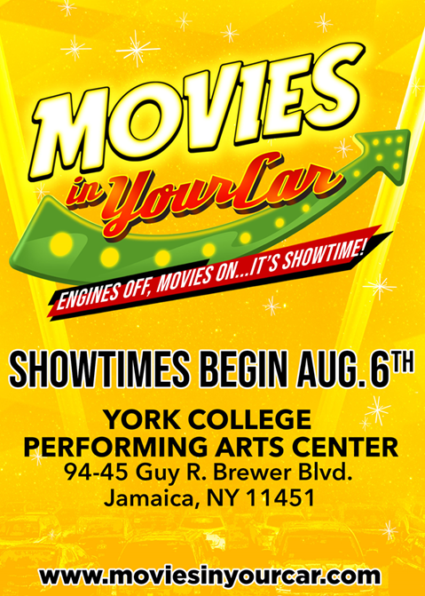 Movies In Your Car @ York College PAC August 6-9, 2020